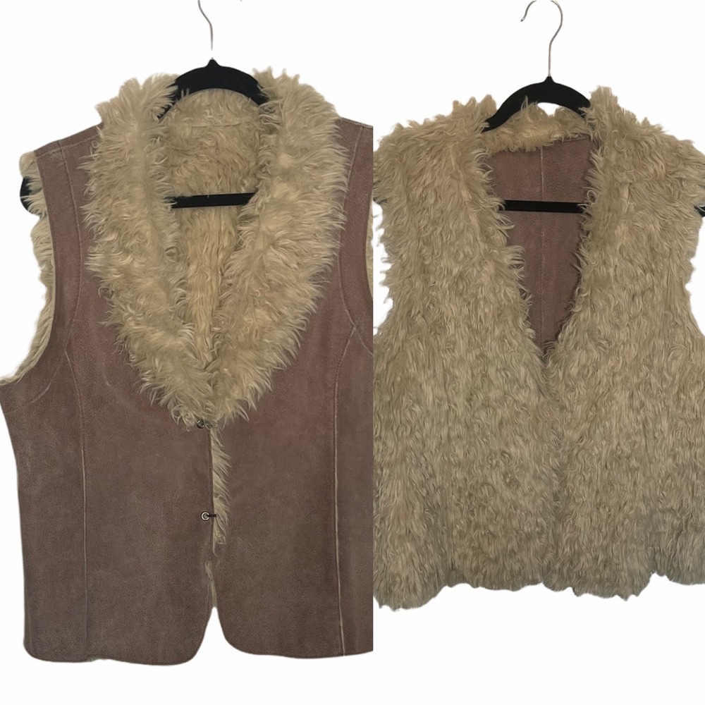 Reversible faux fur vest L/XL